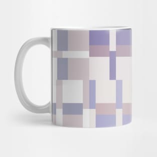 Geometric Color Block Pattern - Purple and Latte Mug